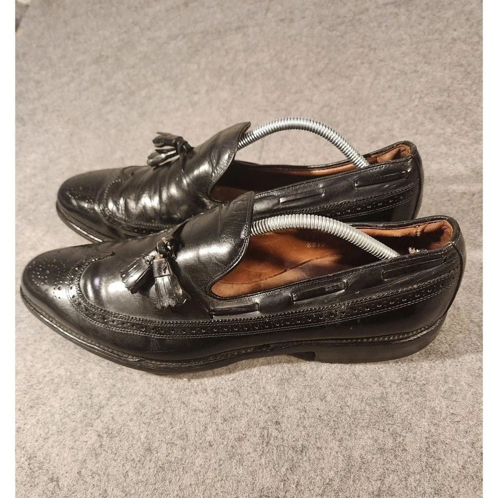 Vintage Allen Edmonds Shoes Mens 13 Leather‎ Tassel Wingtip Loafers Dress USA
